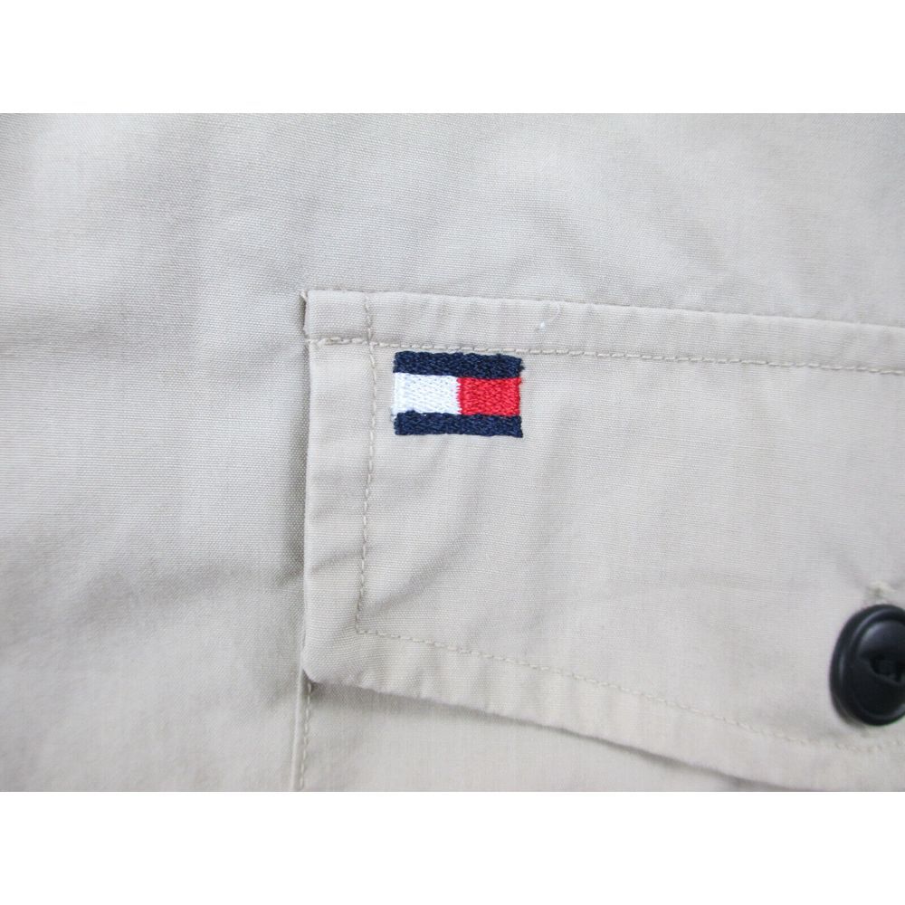 Tommy Hilfiger Shirt Mens 2XL XX‎ Brown Button Up Pockets Utility Flag Casual* - Picture 6 of 13